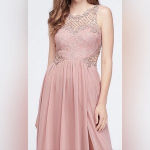 NWT David’s Bridal- lace and chiffon PROM DRESS